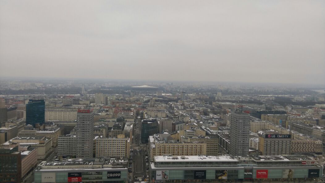 Rooftop view of Warsaw