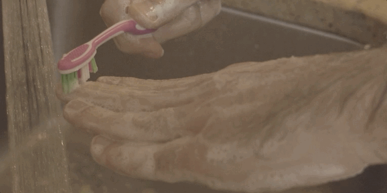 Hand washing GIF